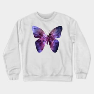 Purple grunge butterfly Crewneck Sweatshirt